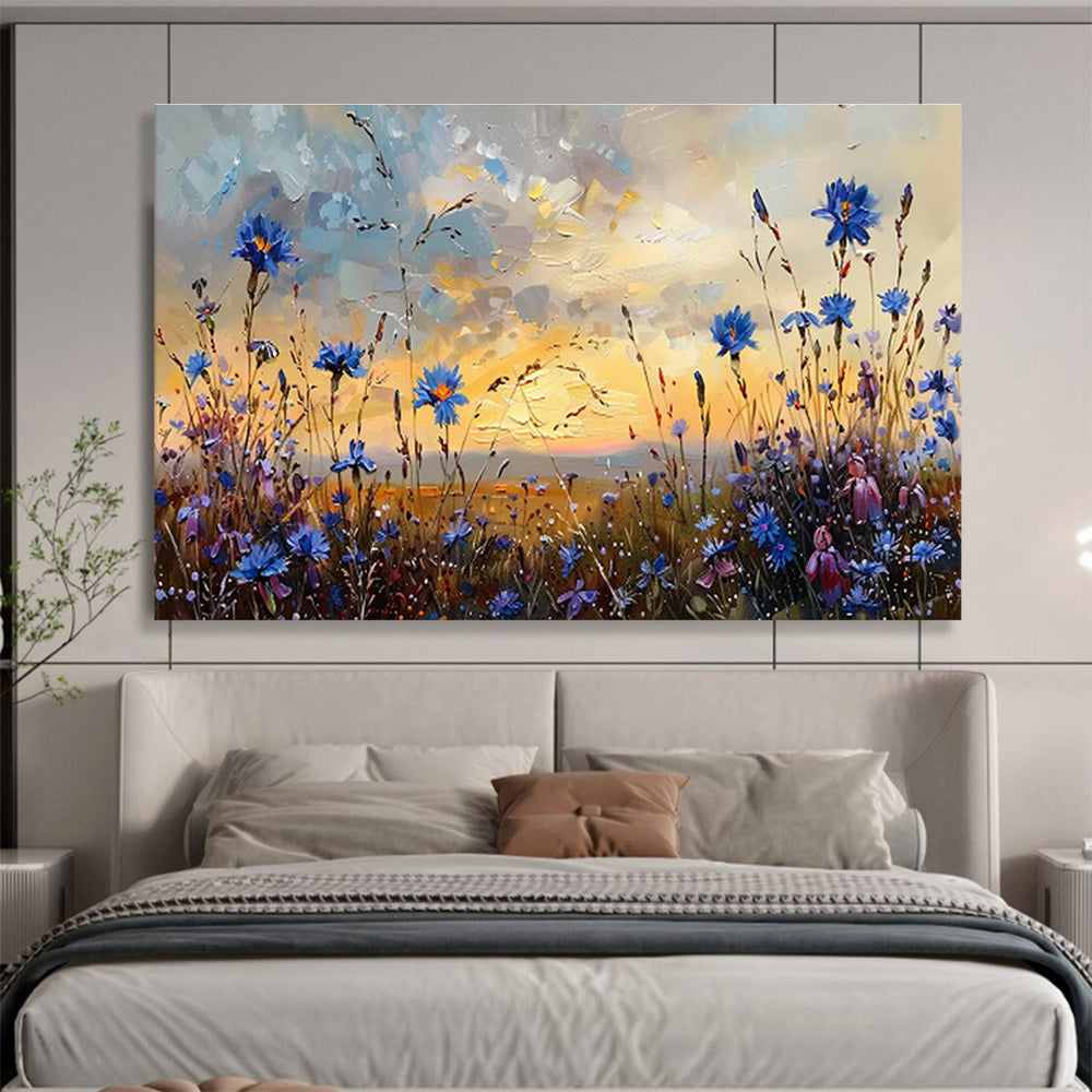 sunset meadow blue abstract design 7